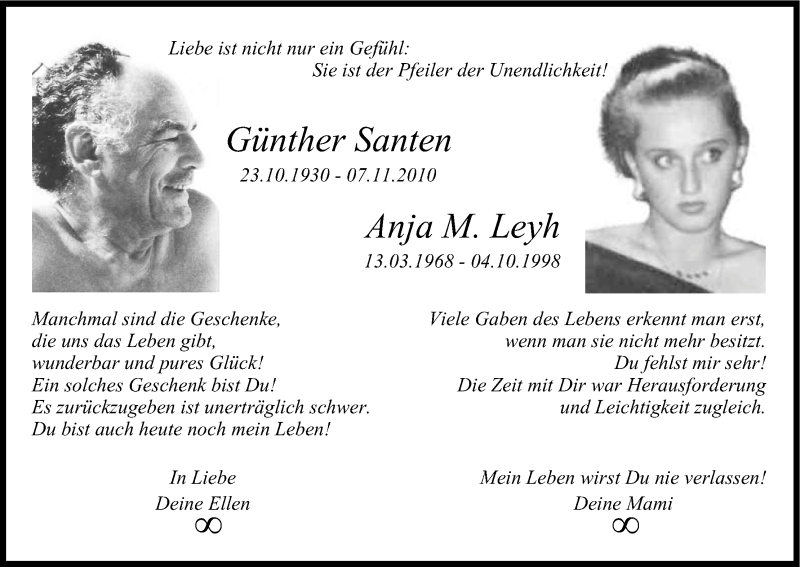  Traueranzeige für Günther Santen vom 12.11.2016 aus Kölner Stadt-Anzeiger / Kölnische Rundschau / Express