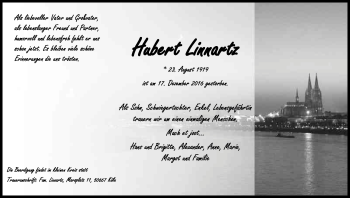Anzeige von Hubert Linnartz von Kölner Stadt-Anzeiger / Kölnische Rundschau / Express