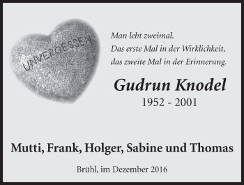 Anzeige von Gudrun Knodel von  Schlossbote/Werbekurier 