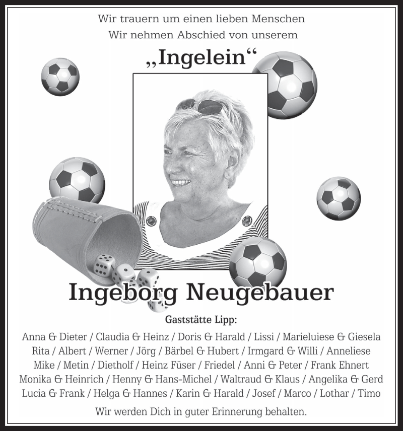  Traueranzeige für Ingeborg Neugebauer vom 24.02.2016 aus  Werbepost 