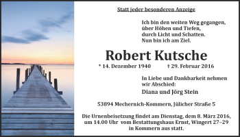 Anzeige von Robert Kutsche von  Blickpunkt Euskirchen 