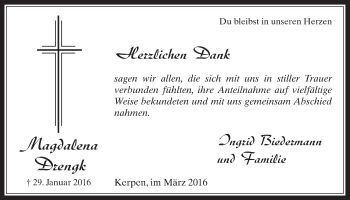 Anzeige von Magdalena Drengk von  Werbepost 