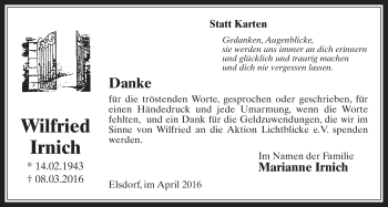 Anzeige von Marianne Irnich von  Werbepost 