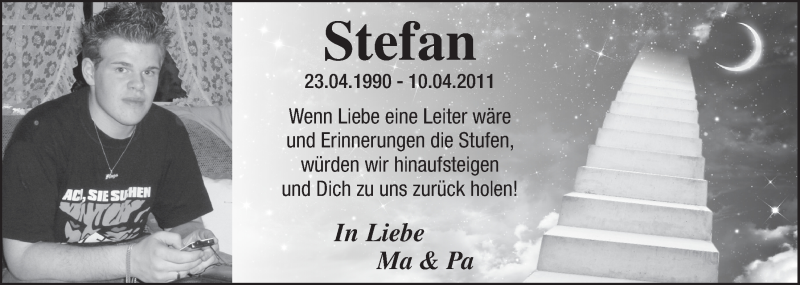  Traueranzeige für Stefan Stahlkopf vom 06.04.2016 aus  Anzeigen Echo 