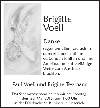 Anzeige von Paul Voell von  Blickpunkt Euskirchen 