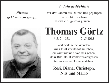 Anzeige von Thomas Görtz von  Blickpunkt Euskirchen 