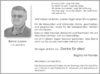 Anzeige von Bernd Jussow von  Blickpunkt Euskirchen 