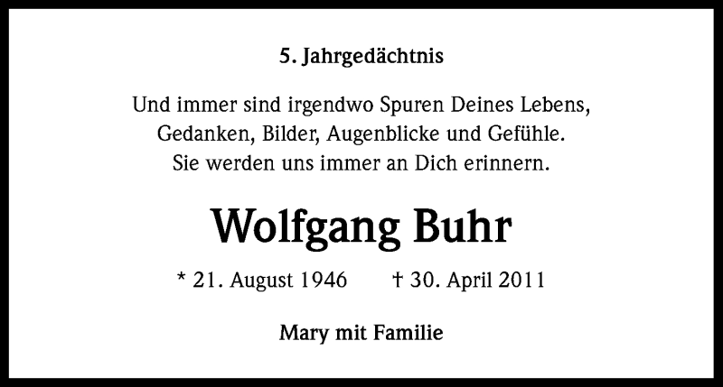  Traueranzeige für Wolfgang Buhr vom 18.07.2023 aus Kölner Stadt-Anzeiger / Kölnische Rundschau / Express