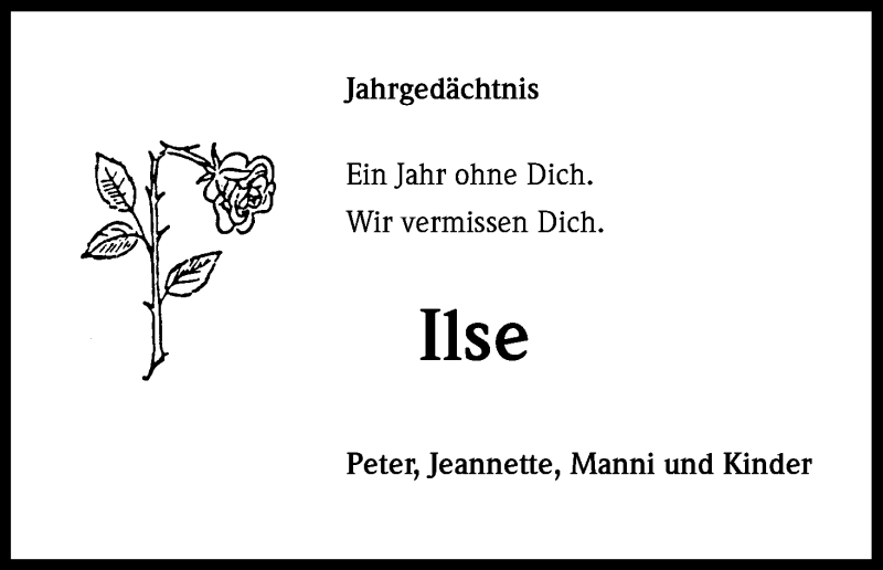 Traueranzeige für Ilse Beemelmanns vom 30.06.2016 aus Kölner Stadt-Anzeiger / Kölnische Rundschau / Express