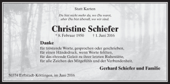 Anzeige von Christine Schiefer von  Werbepost 