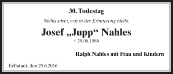 Anzeige von Josef Nahles von  Kölner Wochenspiegel 