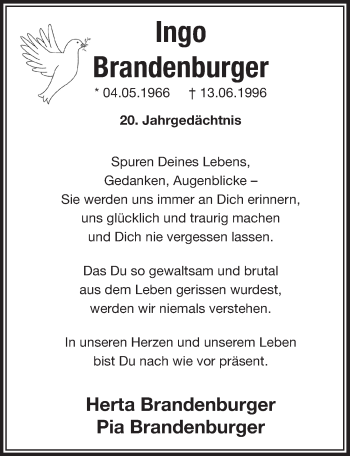 Anzeige von Pia Brandenburger von  Lokale Informationen 