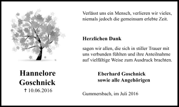 Anzeige von Eberhard Goschnick von Kölner Stadt-Anzeiger / Kölnische Rundschau / Express
