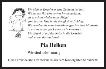 Anzeige von Pia Helken von  Werbepost 