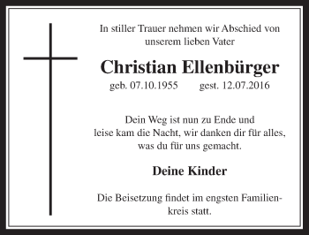 Anzeige von Christian Ellenbürger von  Werbepost 