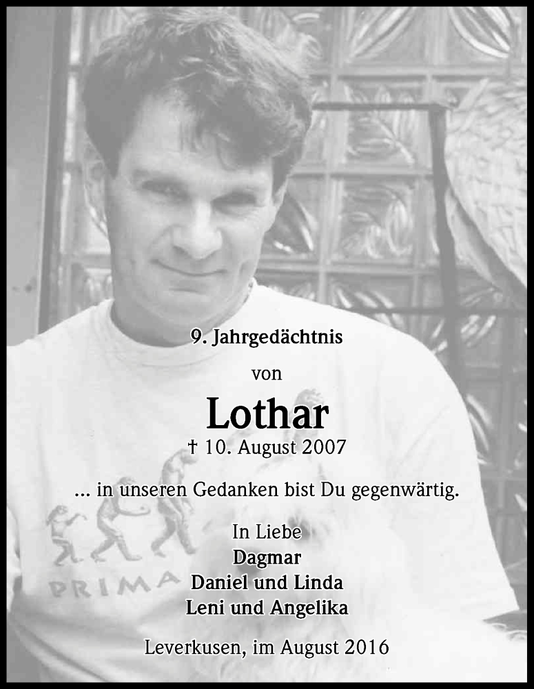  Traueranzeige für Lothar Boenecke vom 10.08.2016 aus Kölner Stadt-Anzeiger / Kölnische Rundschau / Express