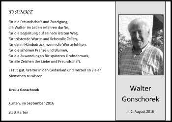 Anzeige von Ursula Gonschorek von Kölner Stadt-Anzeiger / Kölnische Rundschau / Express