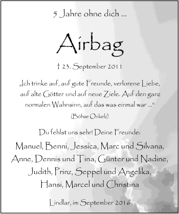 Anzeige von Airbag  von  Anzeigen Echo 