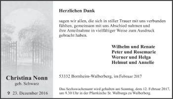 Anzeige von Christina Nonn von  Schlossbote/Werbekurier 