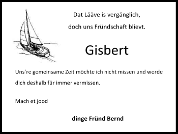 Anzeige von Gisbert Meißner von Kölner Stadt-Anzeiger / Kölnische Rundschau / Express