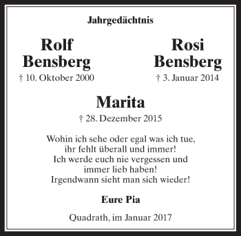 Anzeige von Rolf und Rosi und Marita  von  Werbepost 