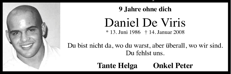  Traueranzeige für Daniel De Viris vom 18.07.2023 aus Kölner Stadt-Anzeiger / Kölnische Rundschau / Express