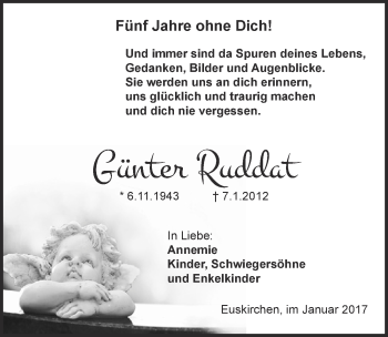 Anzeige von Günter Ruddat von  Blickpunkt Euskirchen 