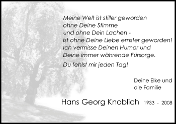 Anzeige von Hans Georg Knoblich von Kölner Stadt-Anzeiger / Kölnische Rundschau / Express