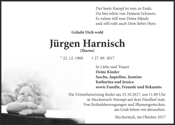 Anzeige von Jürgen Harnisch von  Blickpunkt Euskirchen 