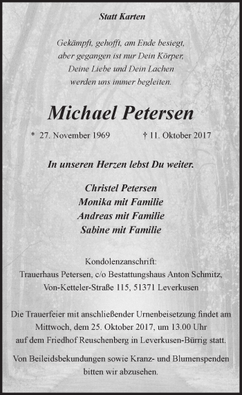 Anzeige von Michael Petersen von  Lokale Informationen 