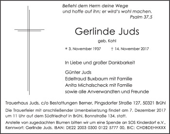 Anzeige von Gerlinde Juds von  Schlossbote/Werbekurier 