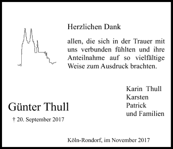 Anzeige von Günter Thull von Kölner Stadt-Anzeiger / Kölnische Rundschau / Express