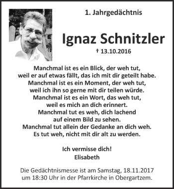 Anzeige von Ignaz Schnitzler von  Blickpunkt Euskirchen 