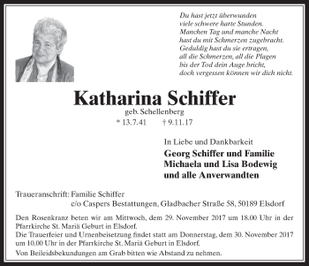 Anzeige von Katharina Schiffer von  Werbepost 