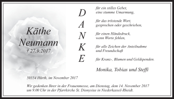 Anzeige von Käthe Neumann von  Extra Blatt 