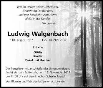Anzeige von Ludwig Walgenbach von Kölner Stadt-Anzeiger / Kölnische Rundschau / Express