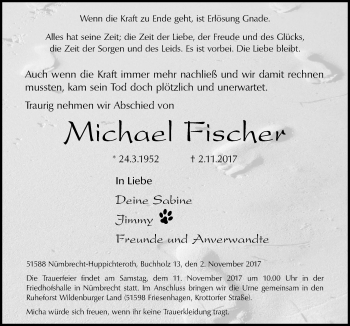 Anzeige von Michael Fischer von  Lokalanzeiger 