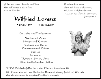 Anzeige von Wilfried Lorenz von Kölner Stadt-Anzeiger / Kölnische Rundschau / Express