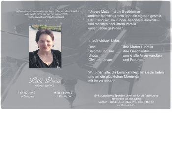 Anzeige von Leila Voosen von  Blickpunkt Euskirchen 