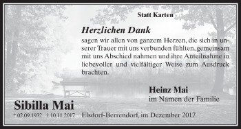 Anzeige von Sibilla Mai von  Werbepost 