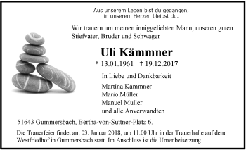 Anzeige von Uli Kämmner von  Anzeigen Echo 