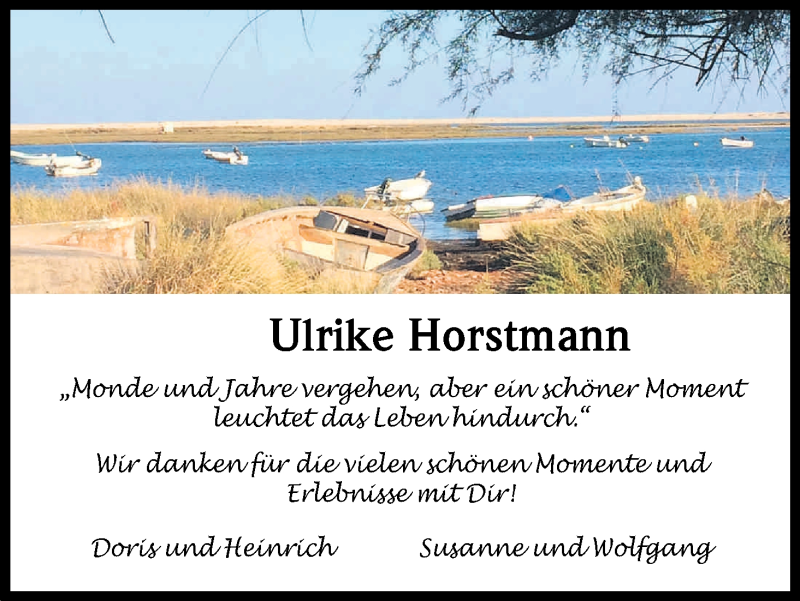  Traueranzeige für Ulrike Horstmann vom 09.12.2017 aus Kölner Stadt-Anzeiger / Kölnische Rundschau / Express