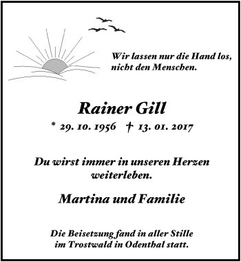 Anzeige von Rainer Gill von  Lokale Informationen 