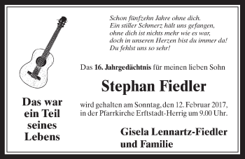 Anzeige von Stephan Fiedler von  Werbepost 