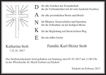Anzeige von Katharina Stolt von  Werbepost 