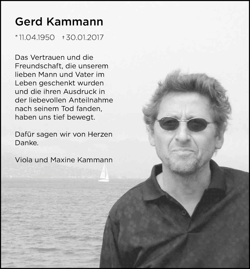  Traueranzeige für Gerd Kammann vom 25.02.2017 aus Kölner Stadt-Anzeiger / Kölnische Rundschau / Express