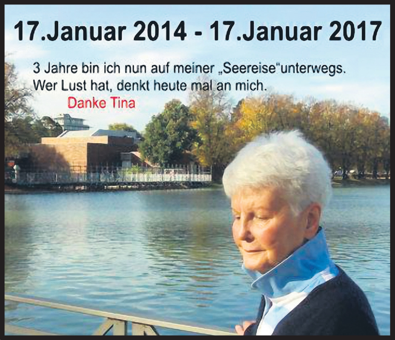  Traueranzeige für Christine Tina Fedder vom 17.01.2017 aus Kölner Stadt-Anzeiger / Kölnische Rundschau / Express