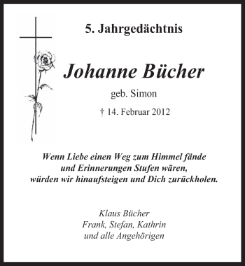 Anzeige von Johanne Bücher von  Werbepost 