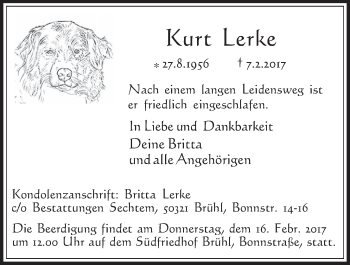 Anzeige von Kurt Lerke von  Schlossbote/Werbekurier 