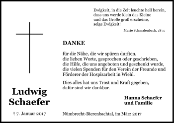 Anzeige von Ludwig Schäfer von Kölner Stadt-Anzeiger / Kölnische Rundschau / Express